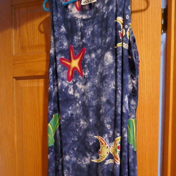 BEACH Printed Flowy Dress - Picture 1 of 6